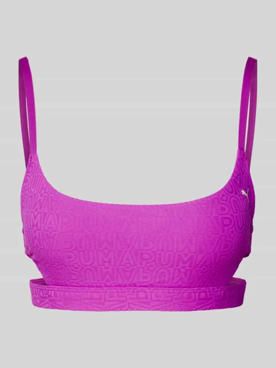 Zdjęcie produktu Top bikini z fakturowanym wzorem Puma Mocnoróżowy