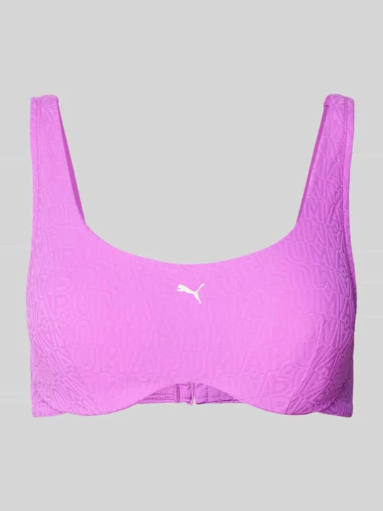 Zdjęcie produktu Top bikini z fakturowanym wzorem Puma Mocnoróżowy