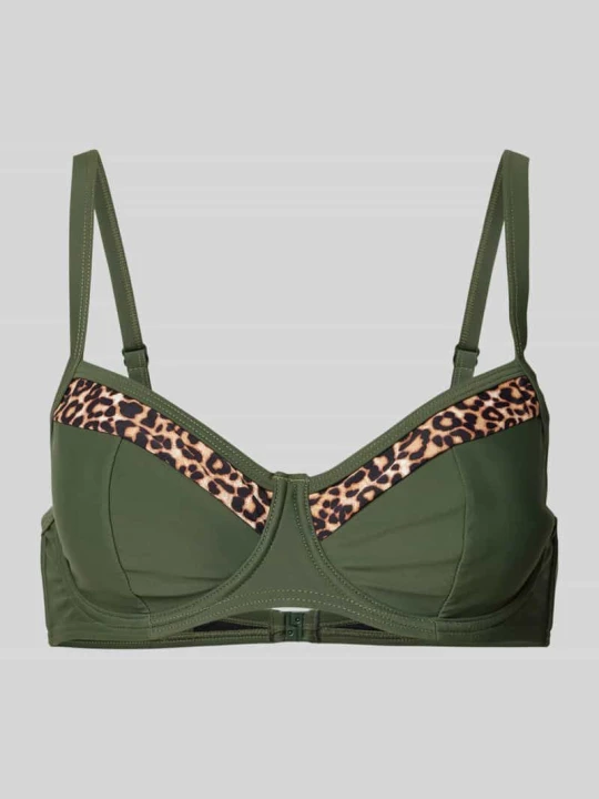 Zdjęcie produktu Top bikini z fiszbinami model ‘Adelin’ Lascana Oliwkowy