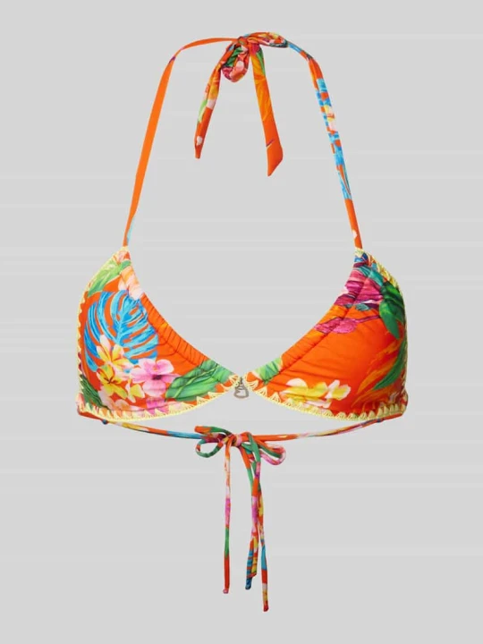 Zdjęcie produktu Top bikini z kwiatowym wzorem model ‘MAIMITI’ Banana Moon Pomarańczowy