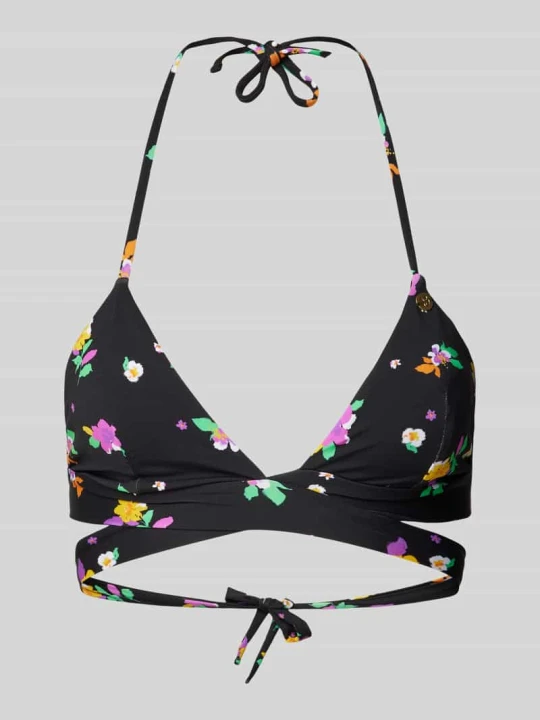 Zdjęcie produktu Top bikini z kwiatowym wzorem model ‘ROSYFIELD’ Banana Moon Czarny