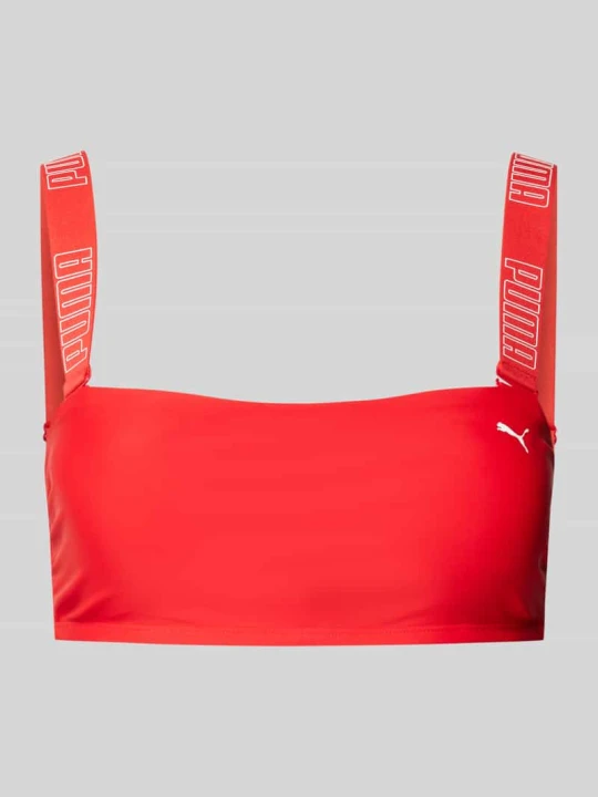 Zdjęcie produktu Top bikini z nadrukiem z logo Puma Czerwony