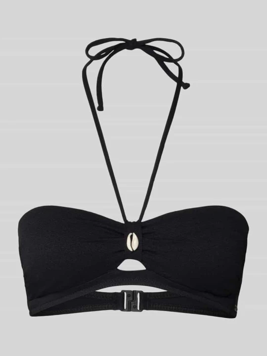 Zdjęcie produktu Góra bikini z ozdobnym wykończeniem z muszelek model 'Kenteo' Banana Moon Czarny