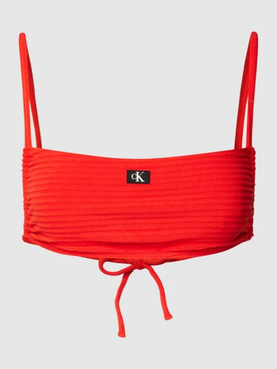 Zdjęcie produktu Top bikini z prostokątnym dekoltem Calvin Klein Czerwony