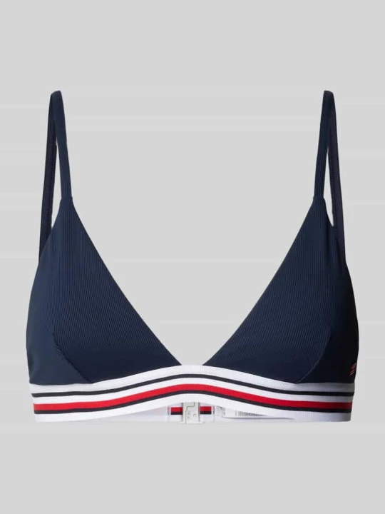 Zdjęcie produktu Top bikini z regulowanymi, cienkimi ramiączkami Tommy Hilfiger Granatowy