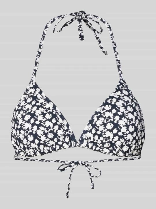 Zdjęcie produktu Top bikini z wiązaniem na szyi i kwiatowym wzorem Marc O'Polo Ciemnoniebieski