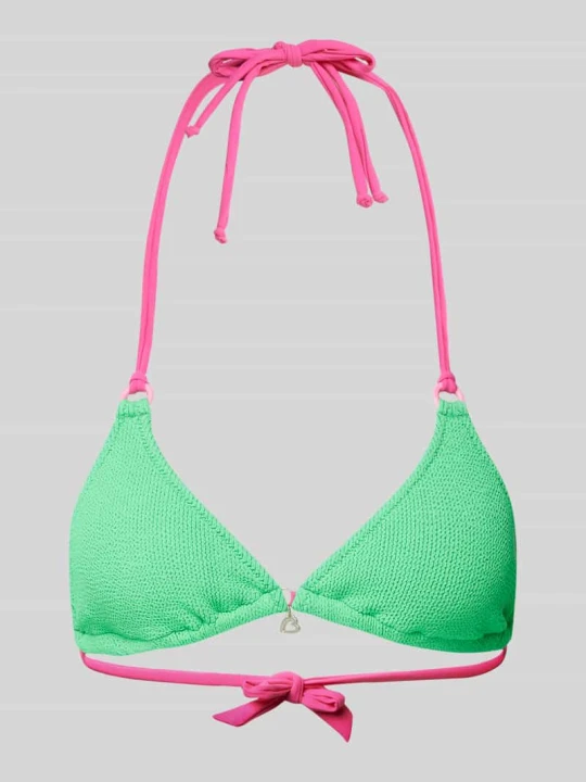 Zdjęcie produktu Top bikini z wiązaniem na szyi model ‘BRARO’ Banana Moon Neonowy zielony