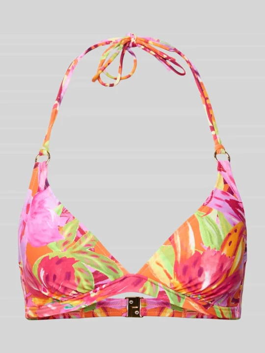 Zdjęcie produktu Top bikini z wiązaniem na szyi model ‘SHUBRA’ MARIE JO Mocnoróżowy