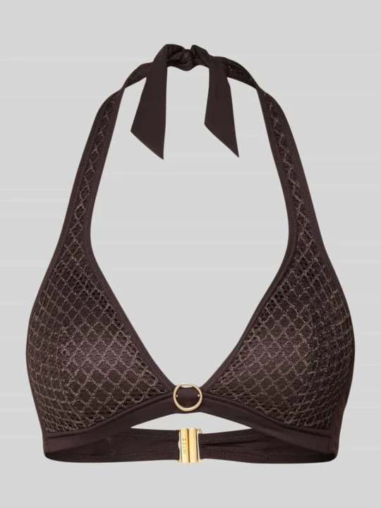 Zdjęcie produktu Top bikini z wiązaniem na szyi model ‘TOMAR’ MARIE JO Ciemnobrązowy