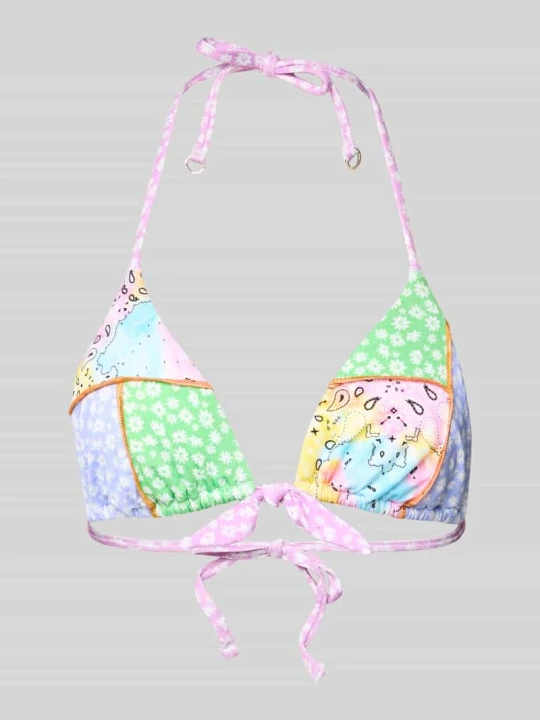 Zdjęcie produktu Top bikini z wiązanym detalem model ‘YELO SUNBACK’ Banana Moon Jasnoniebieski
