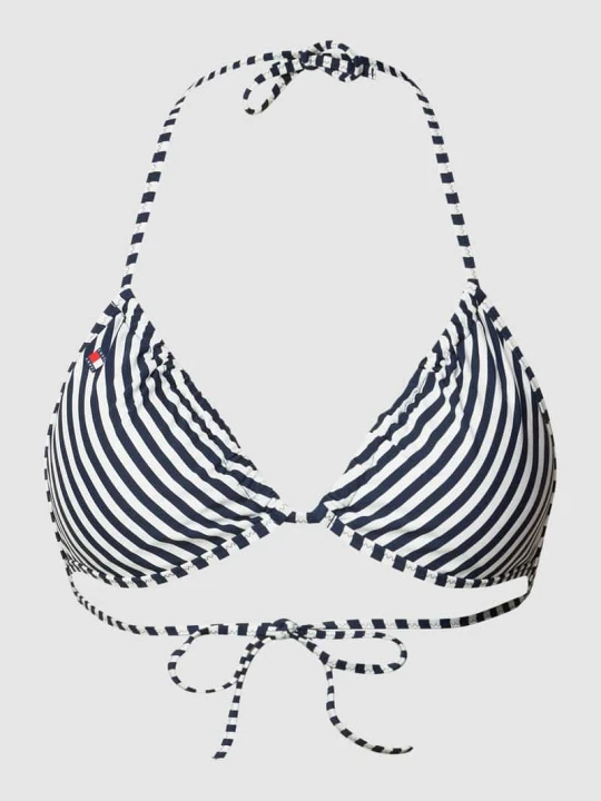 Zdjęcie produktu Top bikini z wzorem w paski Tommy Hilfiger Granatowy