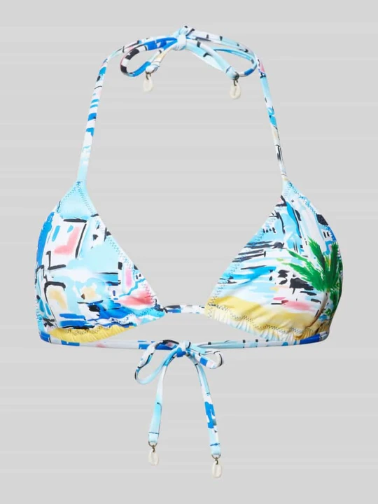 Zdjęcie produktu Top bikini ze wzorem na całej powierzchni model ‘Ricky’ Polo Ralph Lauren Niebieski
