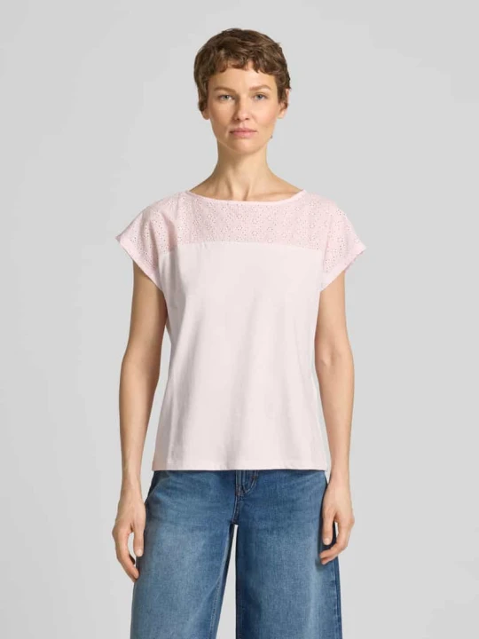 Zdjęcie produktu Top bluzkowy o kroju regular fit z czystej bawełny model 'JANNI' Vero Moda Różowy