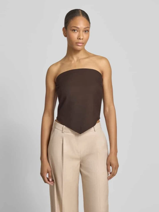 Zdjęcie produktu Top bluzkowy o kroju slim fit w stylu z odkrytymi ramionami model 'RAVNA' CPH MUSE Czekoladowy