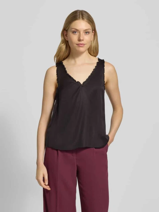 Zdjęcie produktu Top bluzkowy z wiskozy z dekoltem w serek Scotch & Soda Czarny
