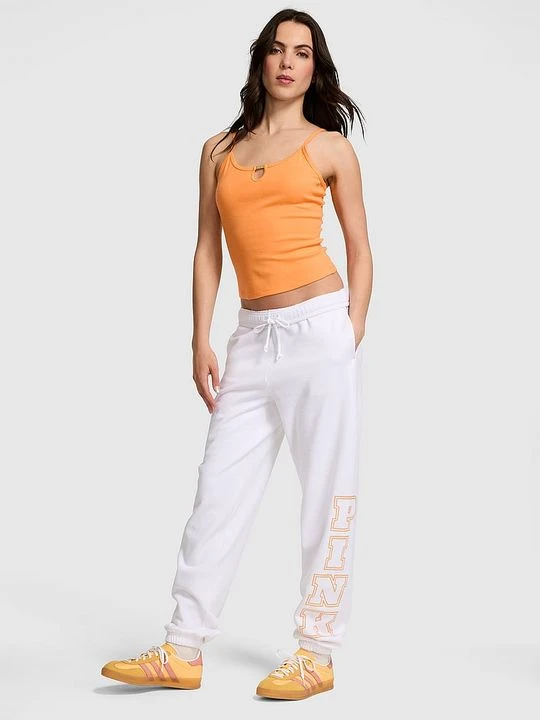 Zdjęcie produktu PINK Top bawełniany Keyhole Charm Victoria's Secret Pomarańczowy