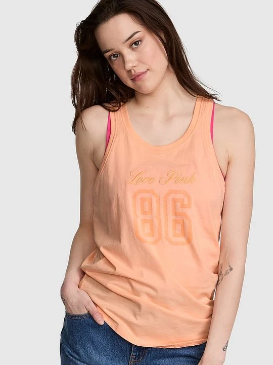 Zdjęcie produktu PINK Top Campus Cotton Victoria's Secret Pomarańczowy