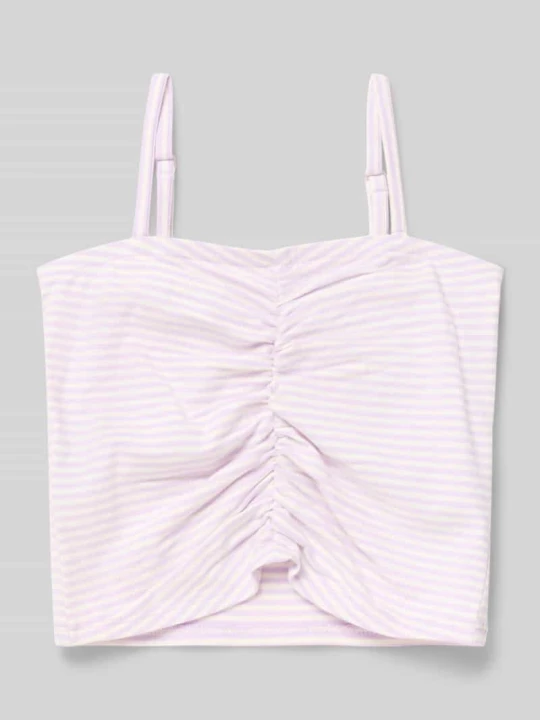 Zdjęcie produktu Top crop o kroju slim fit z mieszanki bawełny s.Oliver Lawendowy