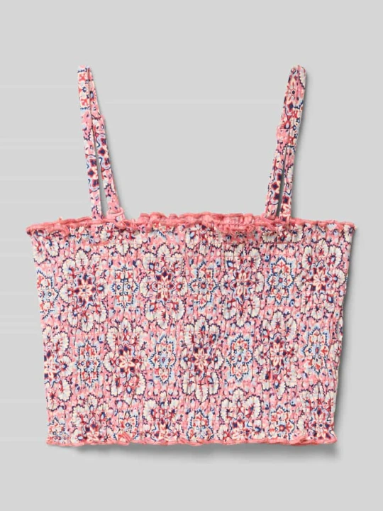 Zdjęcie produktu Top crop o kroju slim fit z wzorem na całej powierzchni s.Oliver Różowy