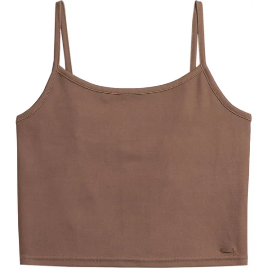 Zdjęcie produktu Top damski 4FAW23TTSHF0905 4F Brązowy
