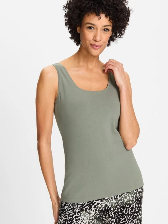 Zdjęcie produktu Top damski Edda khaki bez rękawów – Urban Jungle Olsen