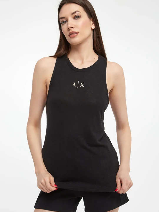 Zdjęcie produktu Top damski z lnem ARMANI EXCHANGE