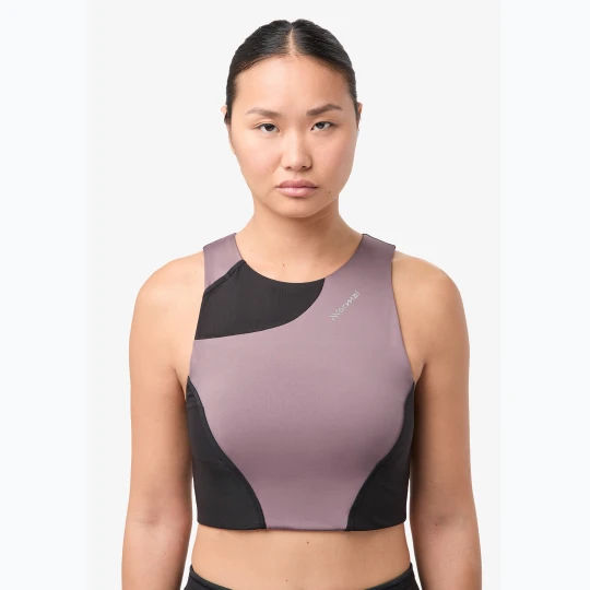 Zdjęcie produktu Top do biegania damski NNormal Trail Cropped Top purple Fioletowy