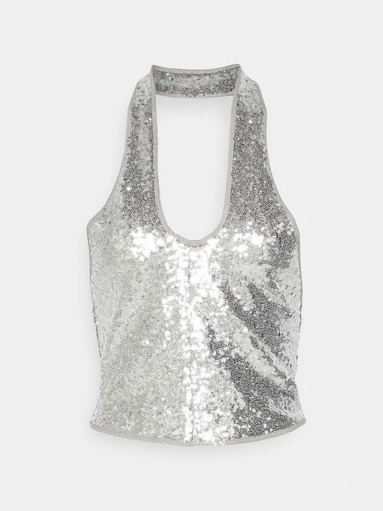 Zdjęcie produktu Top Gina Tricot srebrny