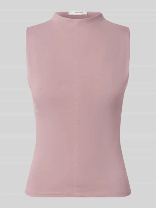 Zdjęcie produktu Top krój slim fit z mieszanka bawełny model 'Belisa' Topshop Brudnoróżowy