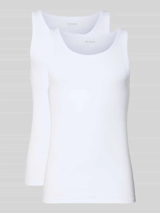 Zdjęcie produktu Top krój slim fit z okrągłym dekoltem w 2‑pakiecie MCNEAL Biały