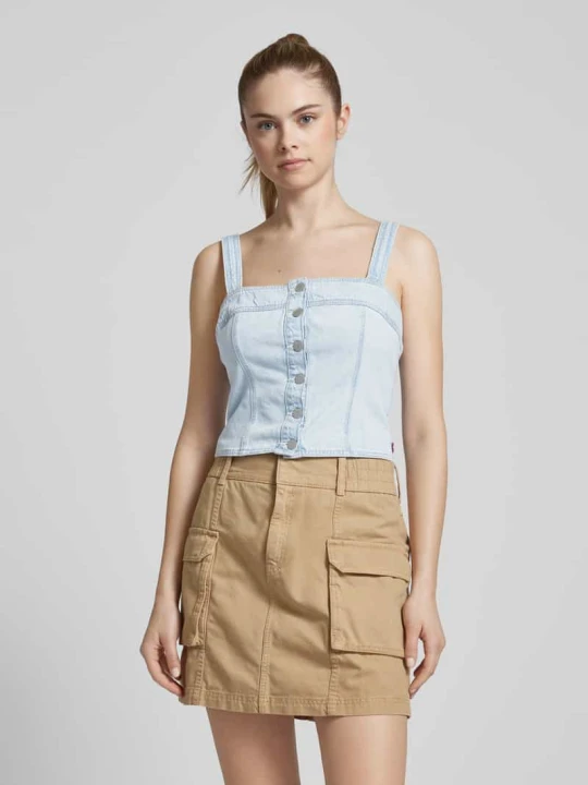 Zdjęcie produktu Top krótki z listwą guzikową model ‘DREA’ Levi's Jasnoniebieski