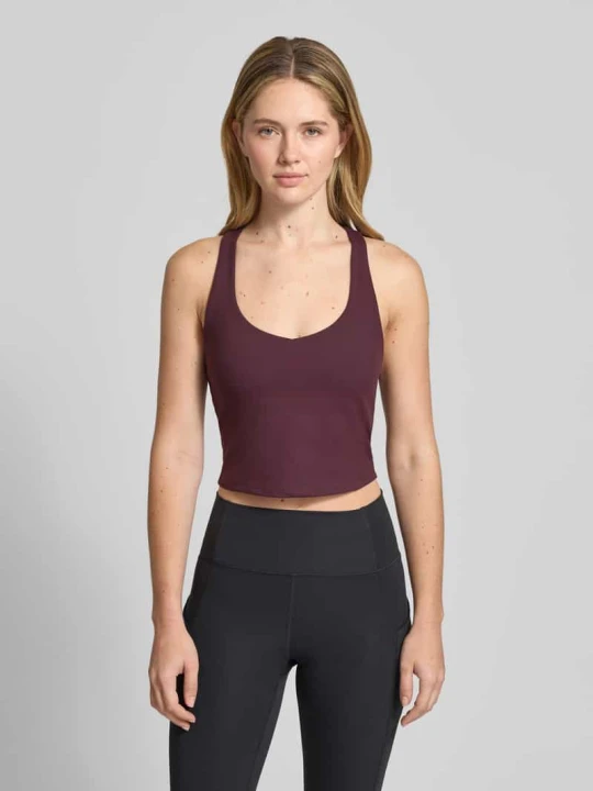 Zdjęcie produktu Top o skróconym kroju z wbudowanym stanikiem Model 'Anywhere' Fabletics Bordowy