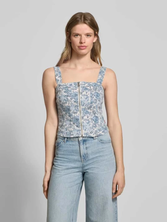 Zdjęcie produktu Top krótki z zamkiem błyskawicznym na całej długości model ‘OPHELIA’ Levi's Jasnoniebieski