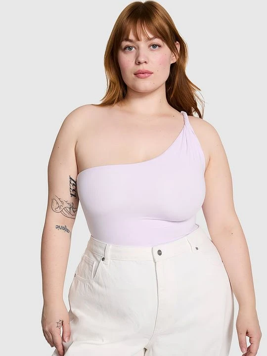 Zdjęcie produktu PINK Top na ramiączkach na jedno ramię Victoria's Secret Fioletowy