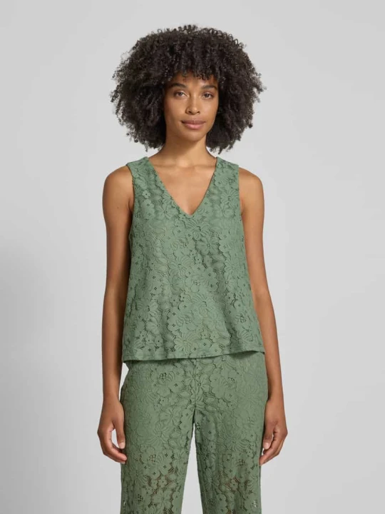 Zdjęcie produktu Top na ramiączkach o kroju regular fit z mieszanka bawełny model 'HONEY' Vero Moda Trzcinowy