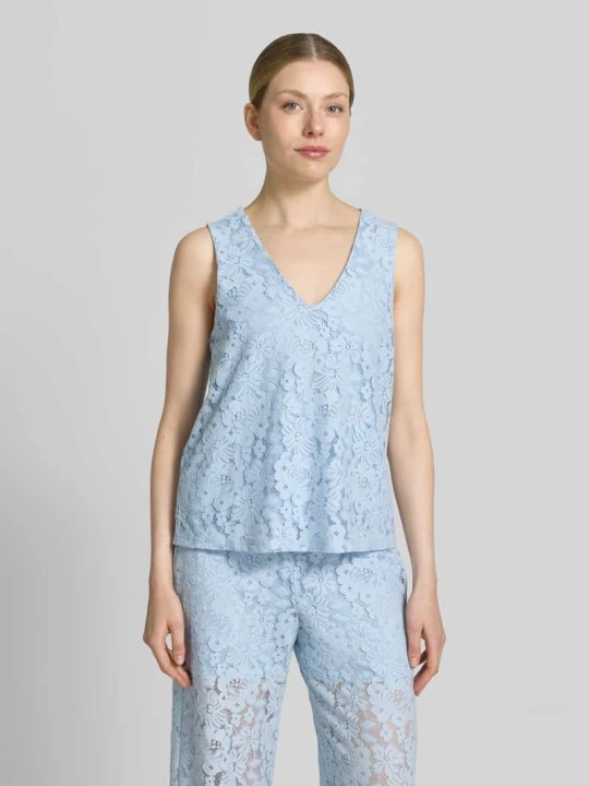 Zdjęcie produktu Top na ramiączkach o kroju regular fit z mieszanka bawełny model 'HONEY' Vero Moda Jasnoniebieski