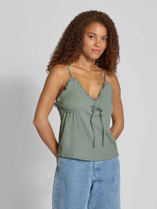 Zdjęcie produktu Top na ramiączkach o kroju regular fit z tunelem w talii model ‘HILLARY’ Only Trzcinowy
