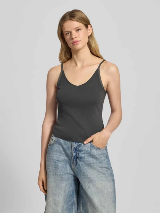 Zdjęcie produktu Top na ramiączkach z dekoltem w serek G-Star Raw Antracytowy