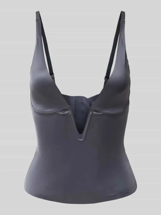 Zdjęcie produktu Top na ramiączkach z dekoltem w serek Magic Bodyfashion Antracytowy