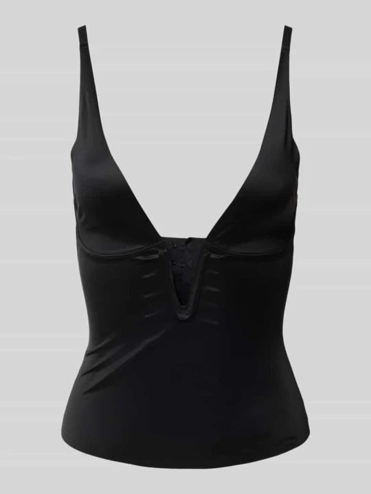 Zdjęcie produktu Top na ramiączkach z dekoltem w serek Magic Bodyfashion Czarny