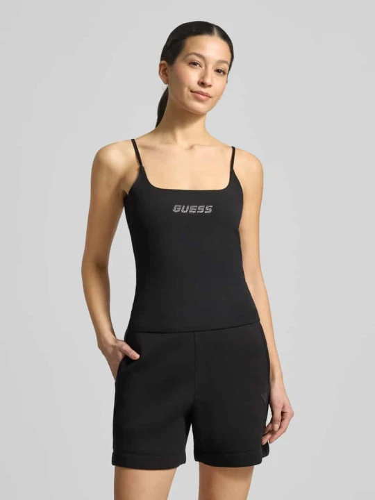 Zdjęcie produktu Top na ramiączkach z Logo Model 'ORTENSIA' Guess Czarny