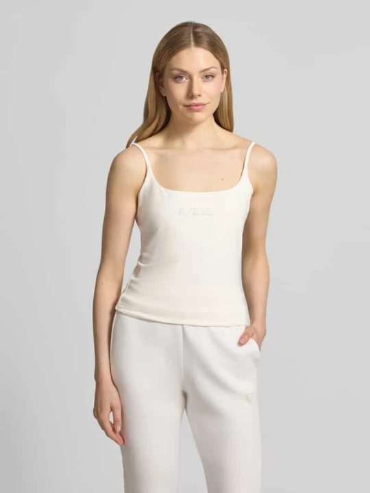 Zdjęcie produktu Top na ramiączkach z Logo Model 'ORTENSIA' Guess Biały