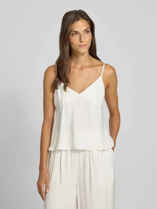 Zdjęcie produktu Top na ramiączkach z mieszanki wiskozy model ‘camila singlet’ Gestuz Beżowy