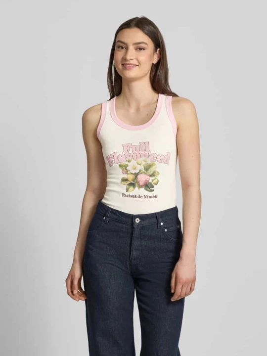 Zdjęcie produktu Top na ramiączkach z nadruk z motywem model 'HILDA' JJXX Écru