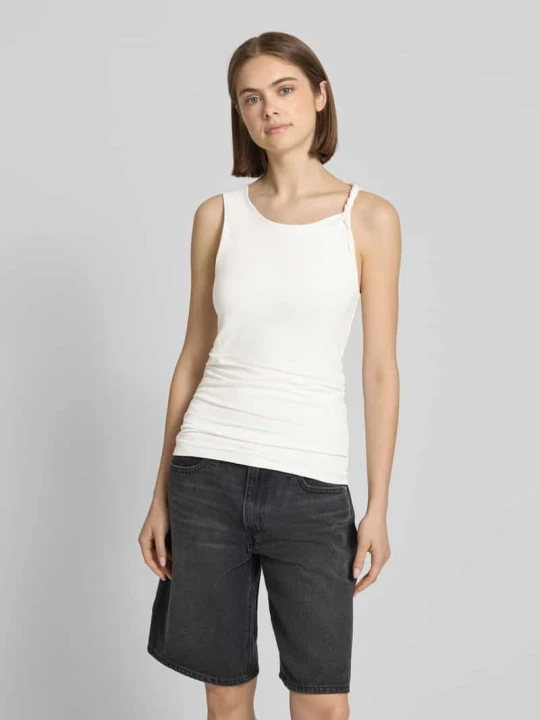 Zdjęcie produktu Top na ramiączkach z wiązanym detalem model 'KIA' Topshop Złamany biały