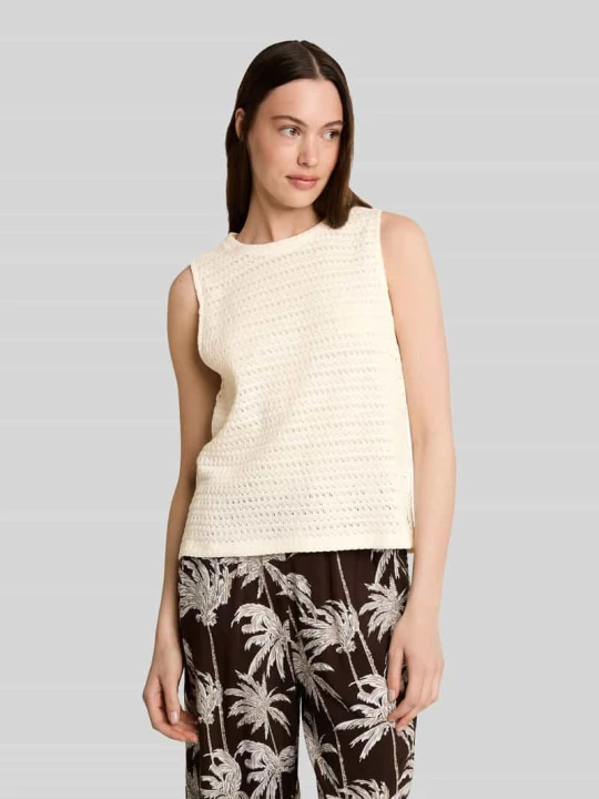 Zdjęcie produktu Top o kroju loose fit z czystej bawełny w imitacji dzianiny Tom Tailor Złamany biały
