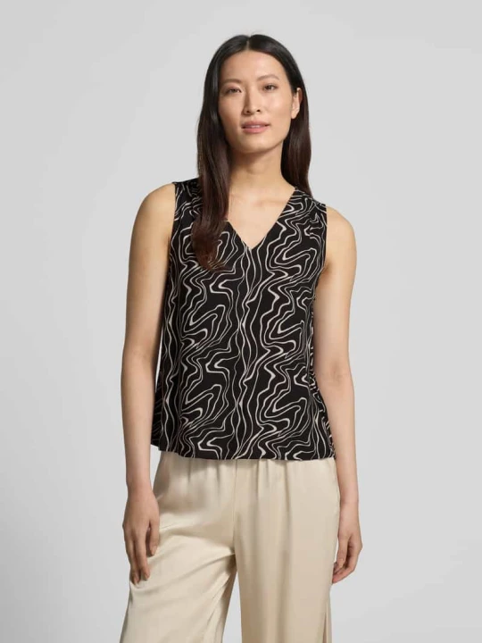 Zdjęcie produktu Top o kroju loose fit z czystej wiskozy model 'EASY JOY' Vero Moda Czarny