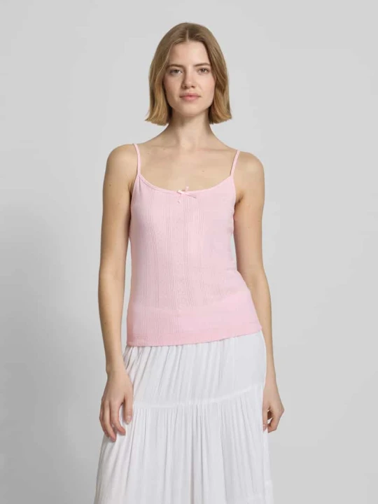 Zdjęcie produktu Top na ramiączkach o kroju regular fit z czystej bawełny model 'MARIE' Pieces Jasnoróżowy