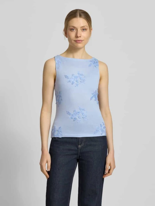 Zdjęcie produktu Top o kroju regular fit z dodatkiem bawełny model 'VIVIAN' Vero Moda Jasnoniebieski