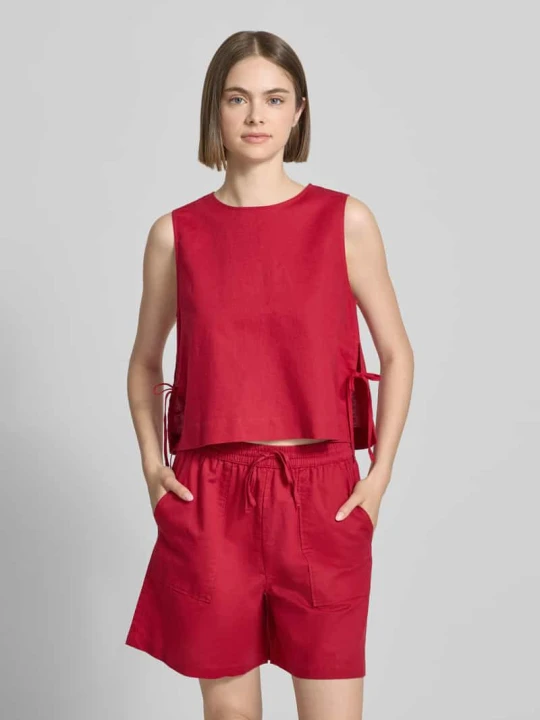 Zdjęcie produktu Top o kroju regular fit z mieszanki lnu i bawełny Marc O'Polo Czerwony